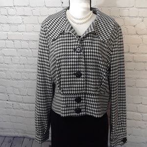 Worthington Houndstooth fitted blazer